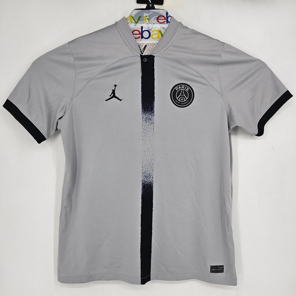 Paris Saint-Germain Jersey Mens Large Stadium Away Gray Dri Fit Football Shirt